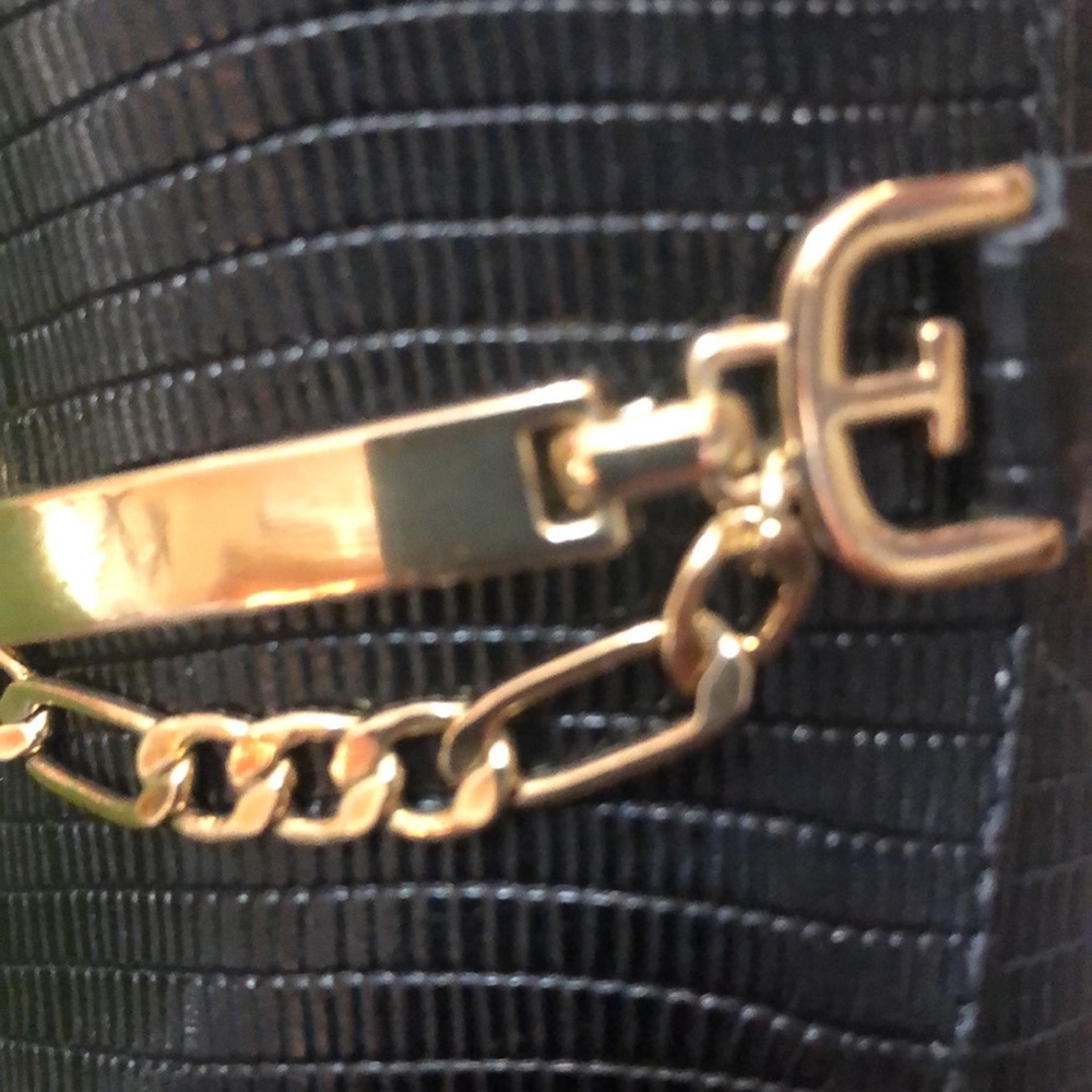 Sam Edelman Black Mules with Gold Chain - Picture 11 of 15